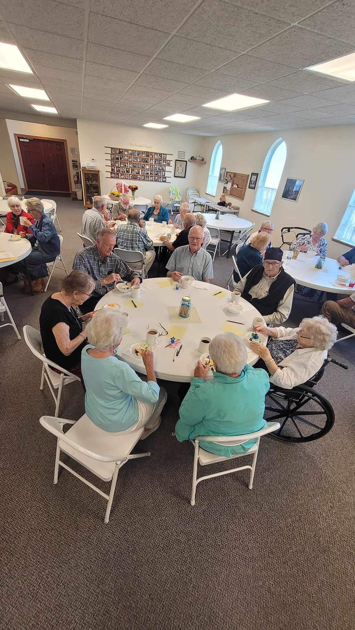 Event Aardahl church members seated at a round table
